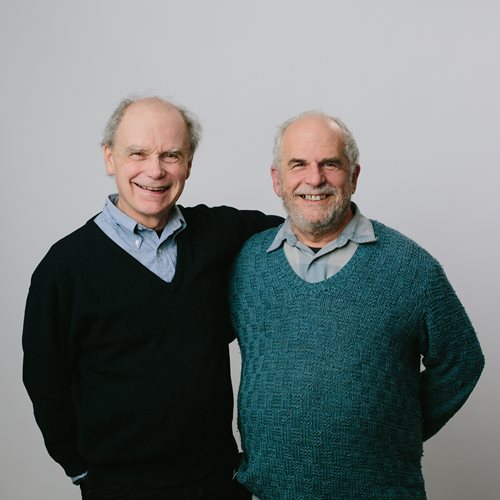 Photo of David Perlman, publisher/editor in chief, and Allan Pulker, Chairman of the Board